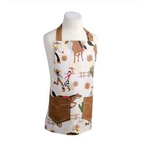 KIDS Rootin Tootin Cowboy Cowgirl Apron - Children's Western Smock Bib